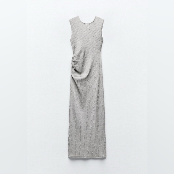 ZARA Sparkly Draped Dress - Picture 6 of 9